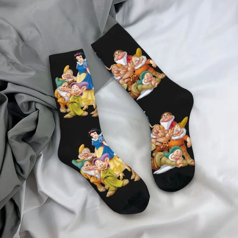 جوارب كرتونية مخصصة بيضاء ثلجية والأقزام السبعة للرجال والنساء ، جوارب طاقم عصرية دافئة #3
