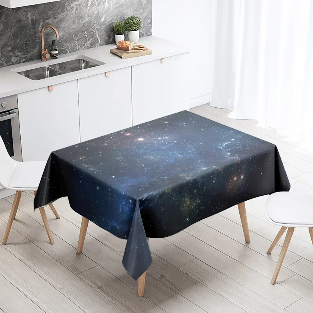 Starry Universe Tablecloth Beautiful  Antifouling Waterproof Rectangular Kitchen Table Home Decoration TUM001-M