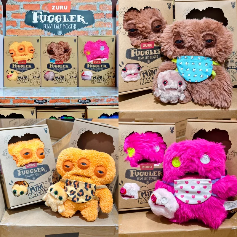 Original Fuggler Funny Ugly Monster Mini Rascals Series With Cute Teeth Plush Toy Collectible Dolls Trendy Toys Ornament Gifts