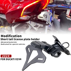 Motorcycle License Holder For DUCATI Panigale V4 V4S Streetfighte V4 V2 Tail Eliminator Modified Steel License Plate Holder