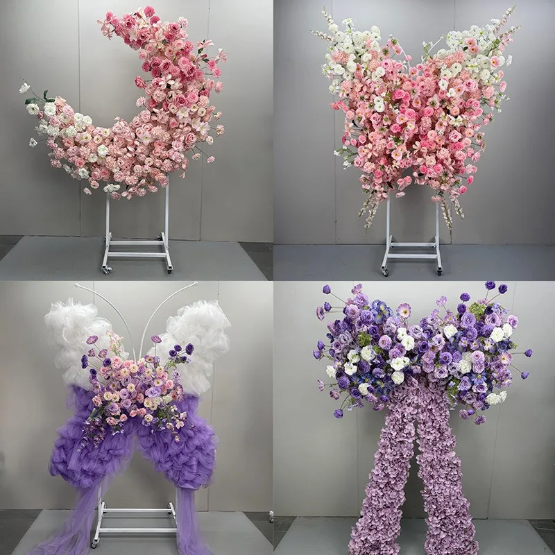 

Flower Butterfly Floral Skeleton Rose Premium Valentine's Day photo clock in the arrangement of new romantic