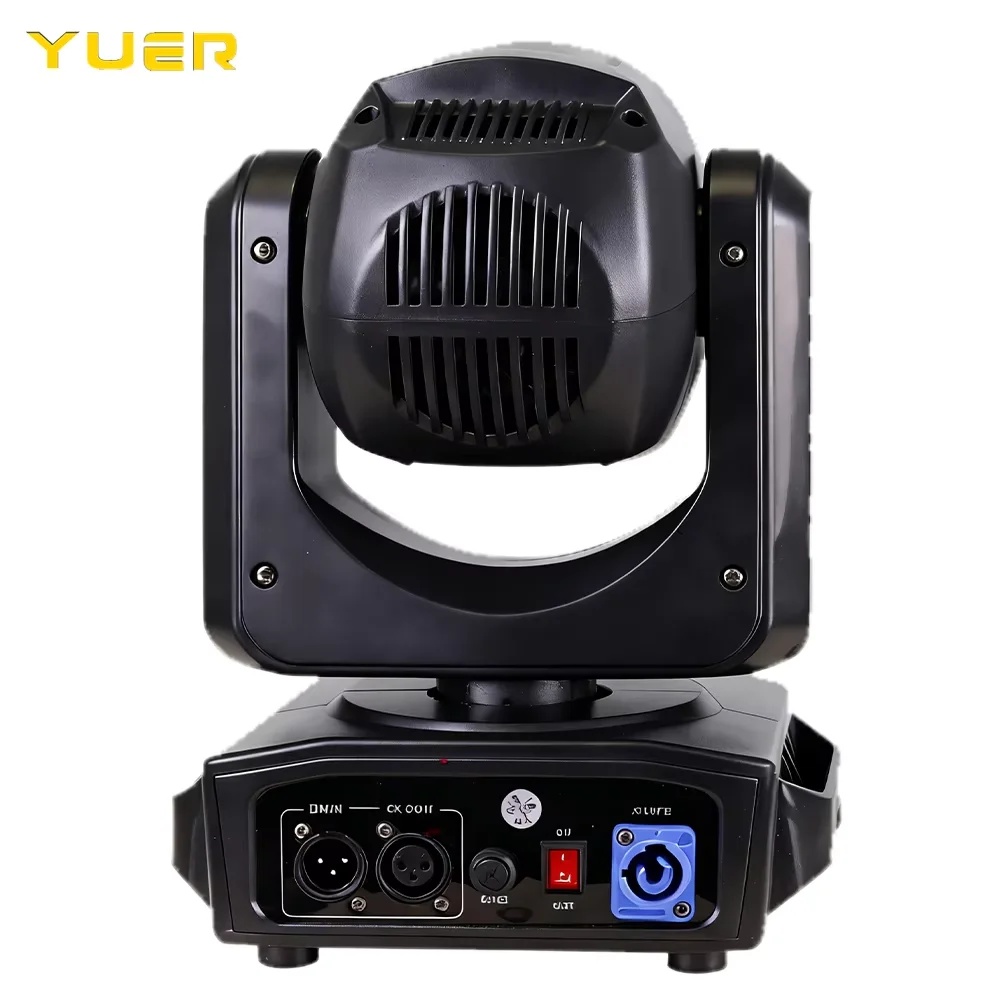 Luz con cabezal móvil de haz LED de 200W con anillo efecto arcoíris DMX512 para DJ Fiesta Disco boda bar club