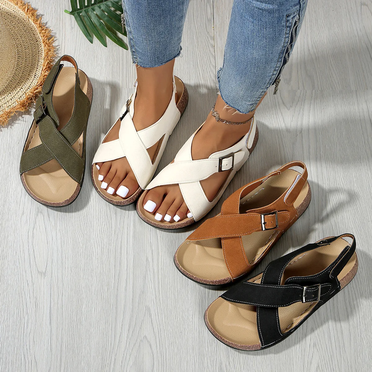 Damskie sandały markowe, lekki – Cork Wedge Sandal recenzja i cena