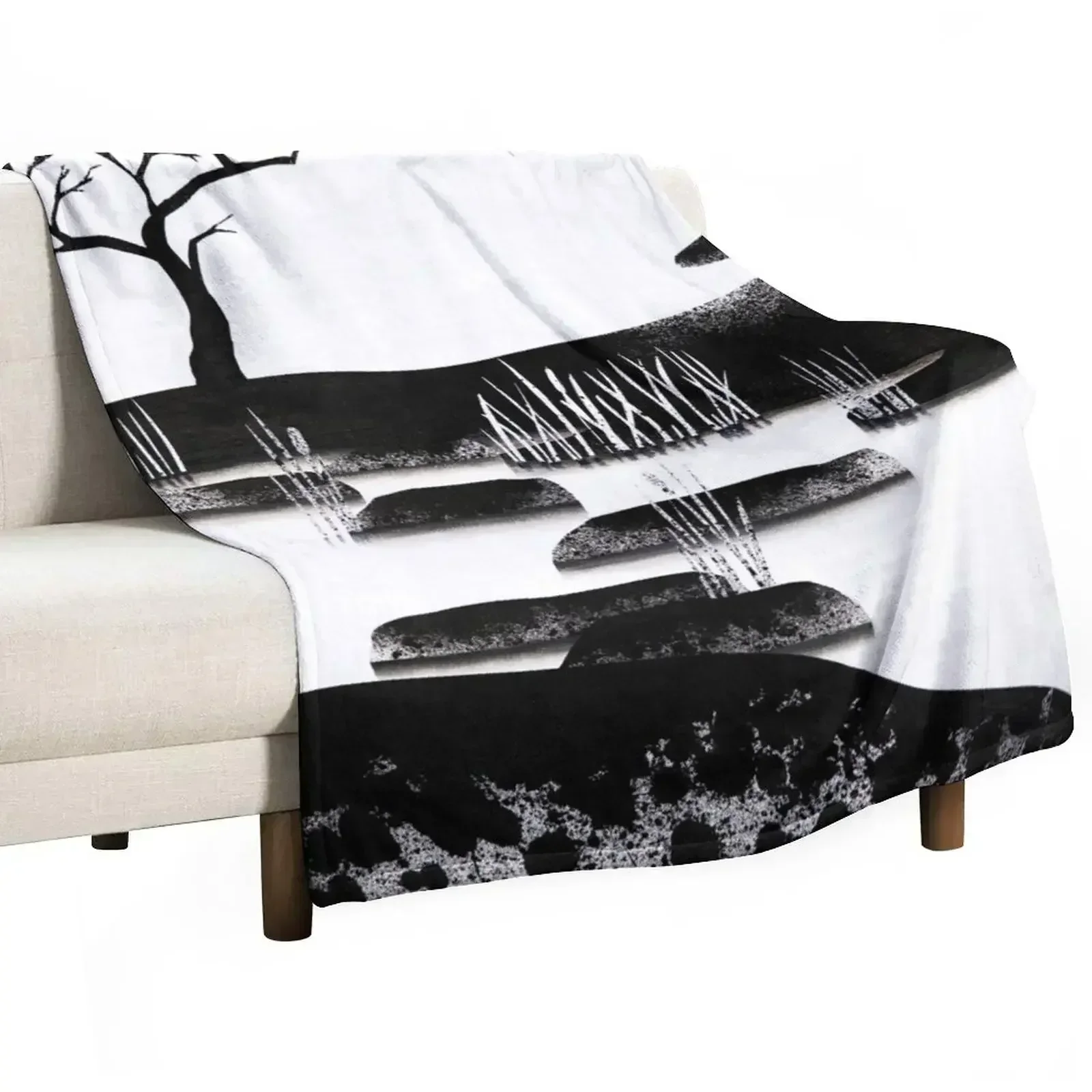 Contrast Throw Blanket Thin Flannels Retros Nap Luxury Brand Travel Blankets