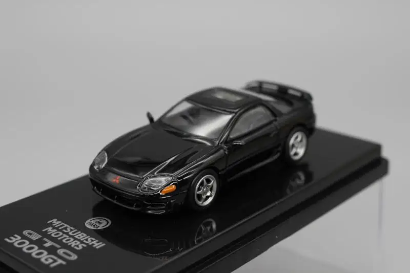 Para64 1:64 Mitsubishi Motoren Gto 3000gt Zwart Beperkte Verzameling Van Spuitgieten Legering Automodellen