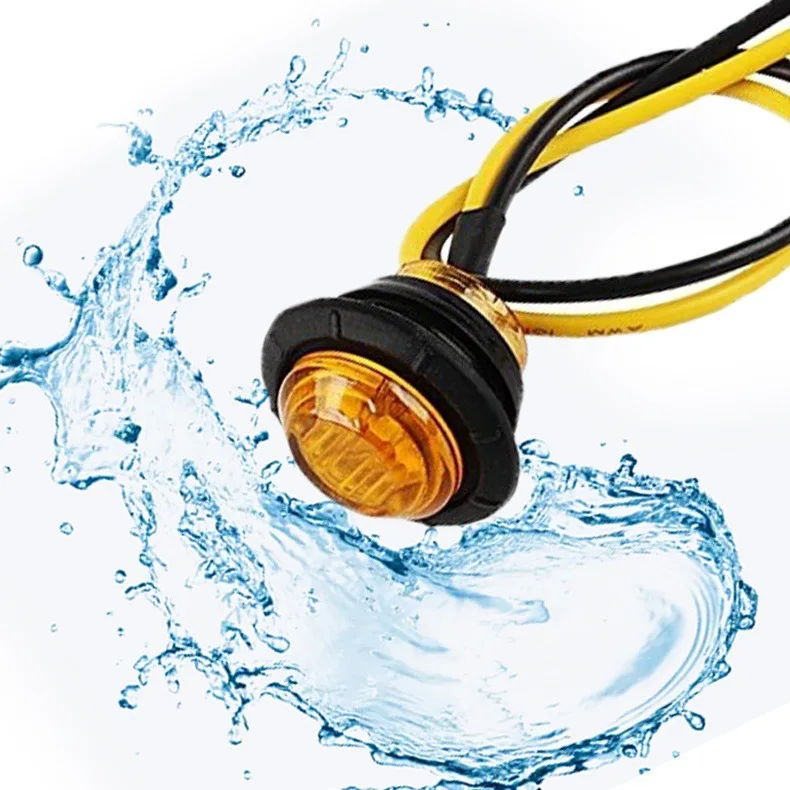 2 قطعة LED أضواء العلامات الجانبية لسيارة مقطورة الشاحنات قافلة 12 فولت 24 فولت الجانب التخليص ماركر ضوء مصباح Led شاحنة العنبر الأحمر الأبيض