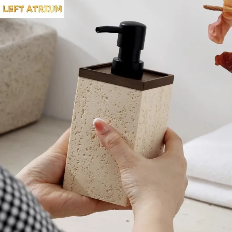 Imitation Cave Stone Hand Sanitizer Bottle Shampoo Bottle Soap Dispenser Kitchen Detergent Press Bottle Bathroom Accessories