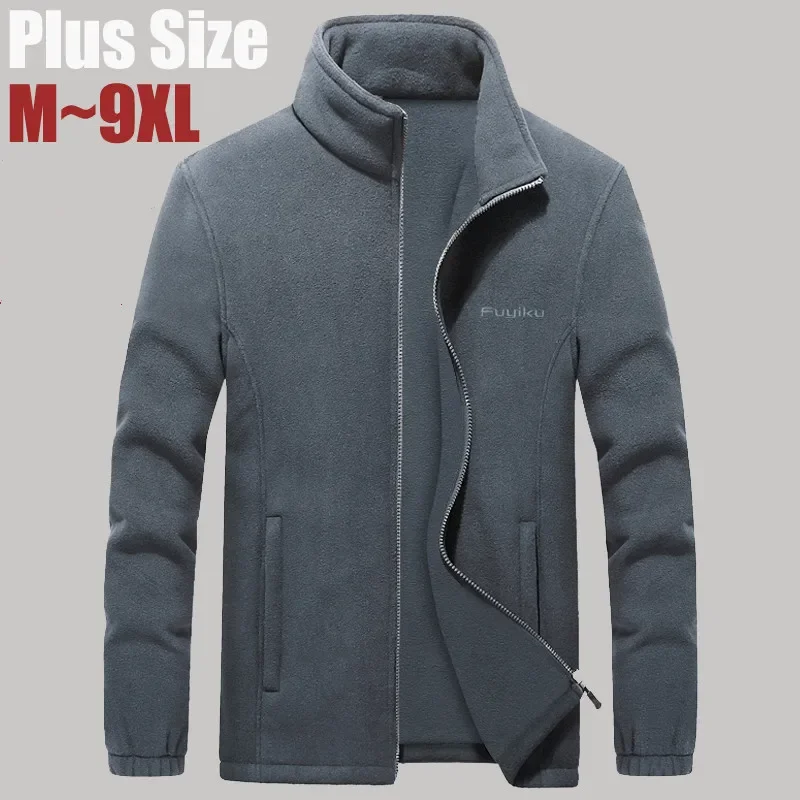 

Mens Plus Size Softshell Fleece Jackets Male Warm Sweatshirts Thermal Coats Windbreaker Sportswear Brand Clothing 7XL 8XL 9XL