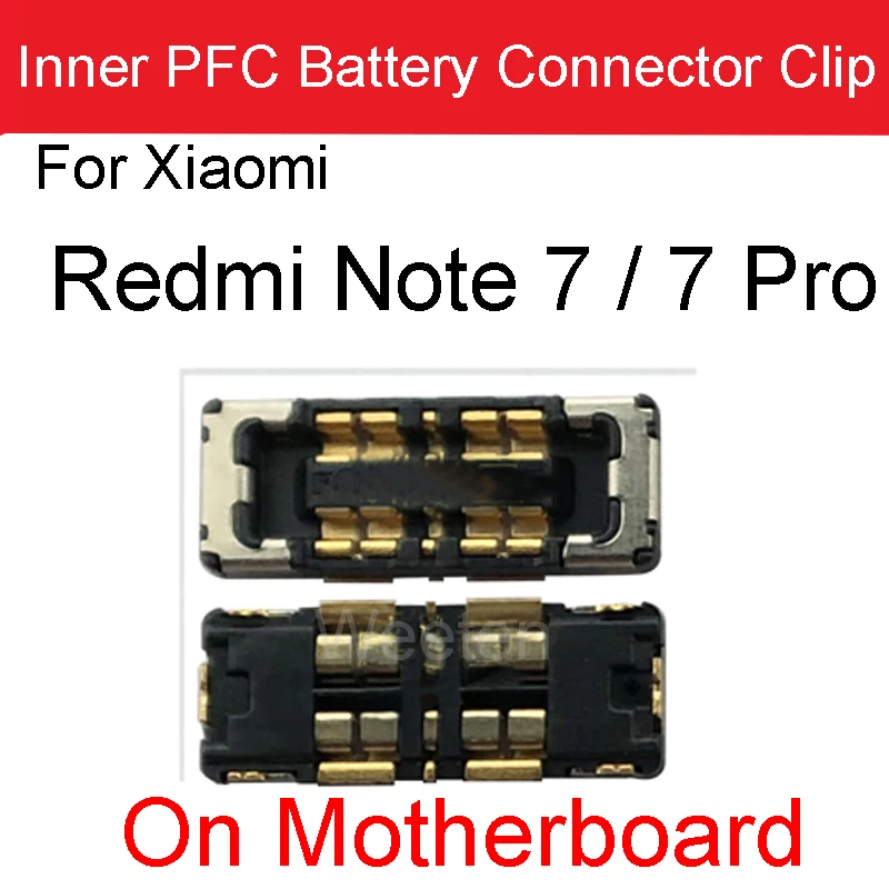 2pcs Battery FPC Connector on Motherboard For Xiaomi Redmi Note 8 Pro 7 Pro Note 3 4 4X 5A Flex Cable on Main Board Replacement