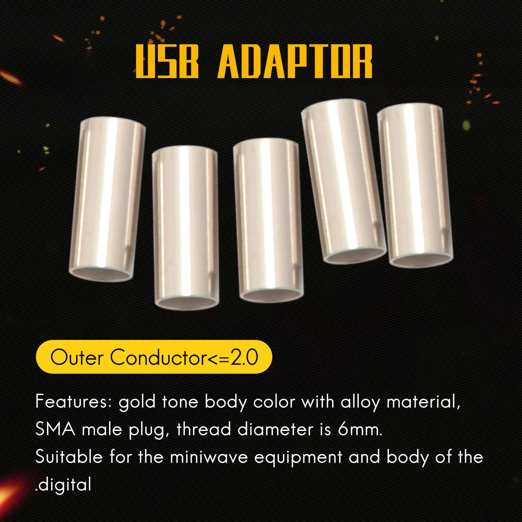 Boas vendas 5pcs SMA Macho Plug Straight Crimp RG316 RG174 Rf Adaptador Conector