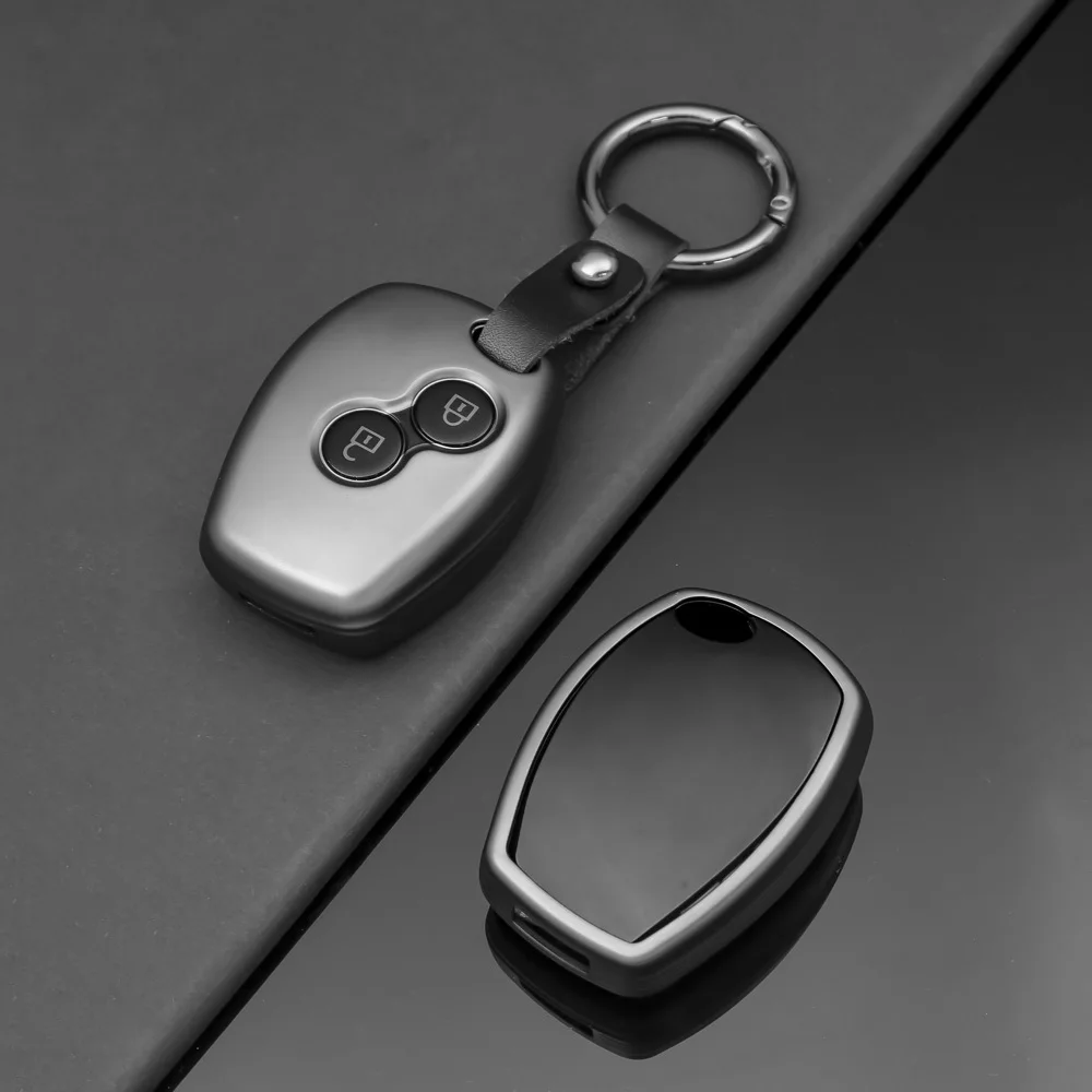 

For Renault Kangoo Scenic Megane Sandero Captur Twingo Modus 2 Buttons Silicone Car Key Skin Protector Cover Case Keychain