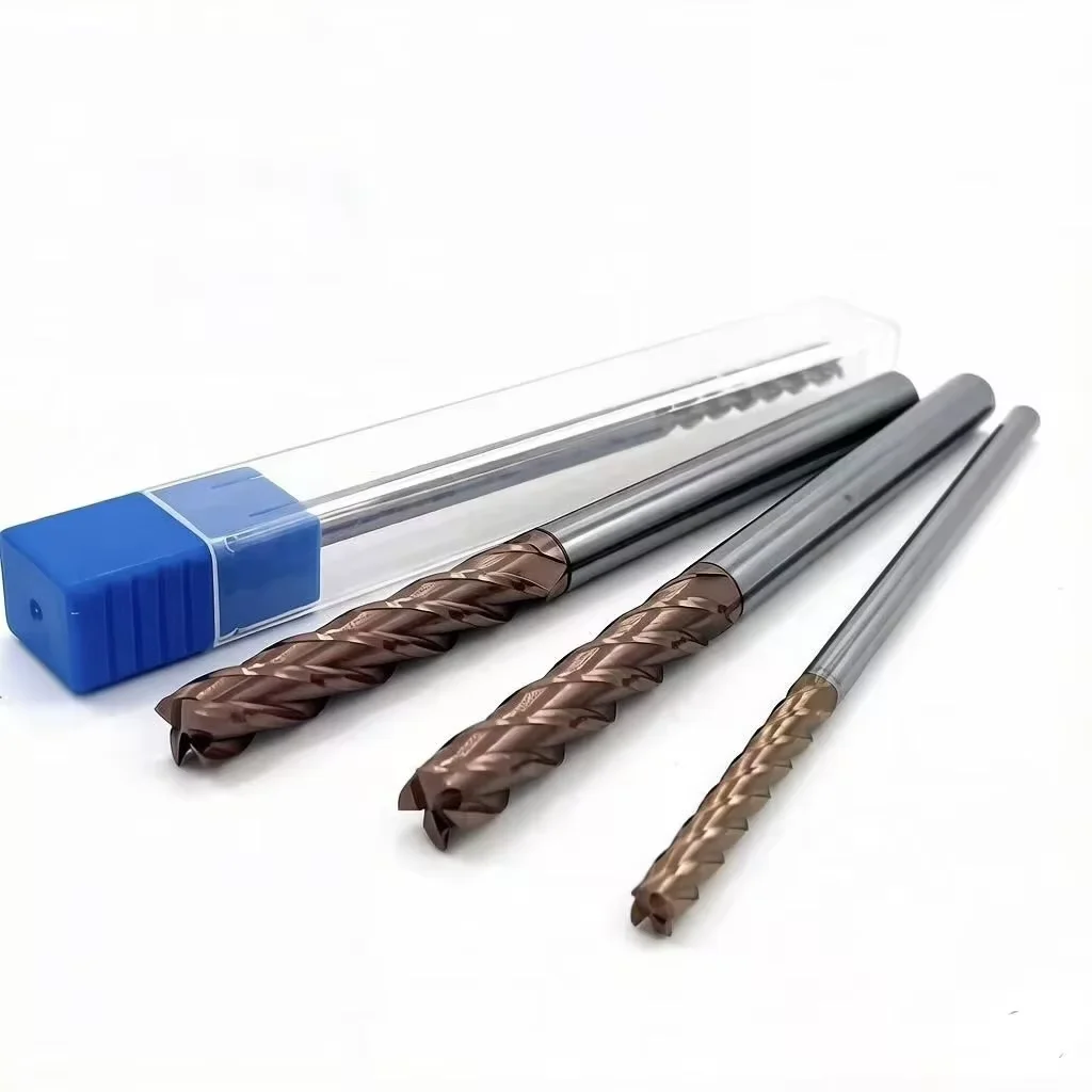 LIYU Lange Länge 75 mm 100 mm 120 mm 150 mm 200 mm 250 mm D6 Schaft 6 mm 4 mm Durchmesser 6 mm-12 mm Hartmetall-Schaftfräser – Detail 4