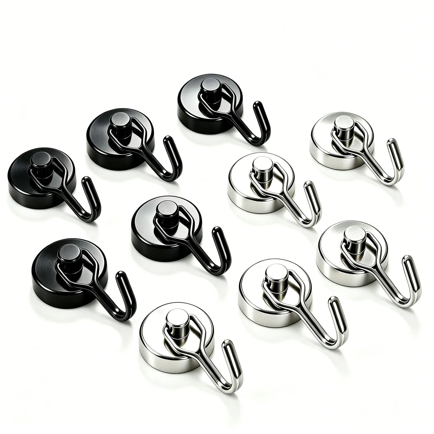 Strong Neodymium Magnets Hooks Holder N35 Multi-Purpose Heavy Duty Magnetic Hook Hanger Organization Storage For home office