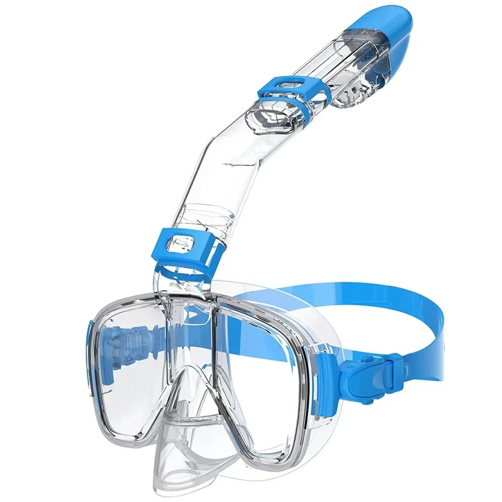 Onderwater snorkelen half gezicht gezicht kinderen zwemmasker set duiken ademhalingsmaskers anti-condens veilige ademhaling voor volwassenen