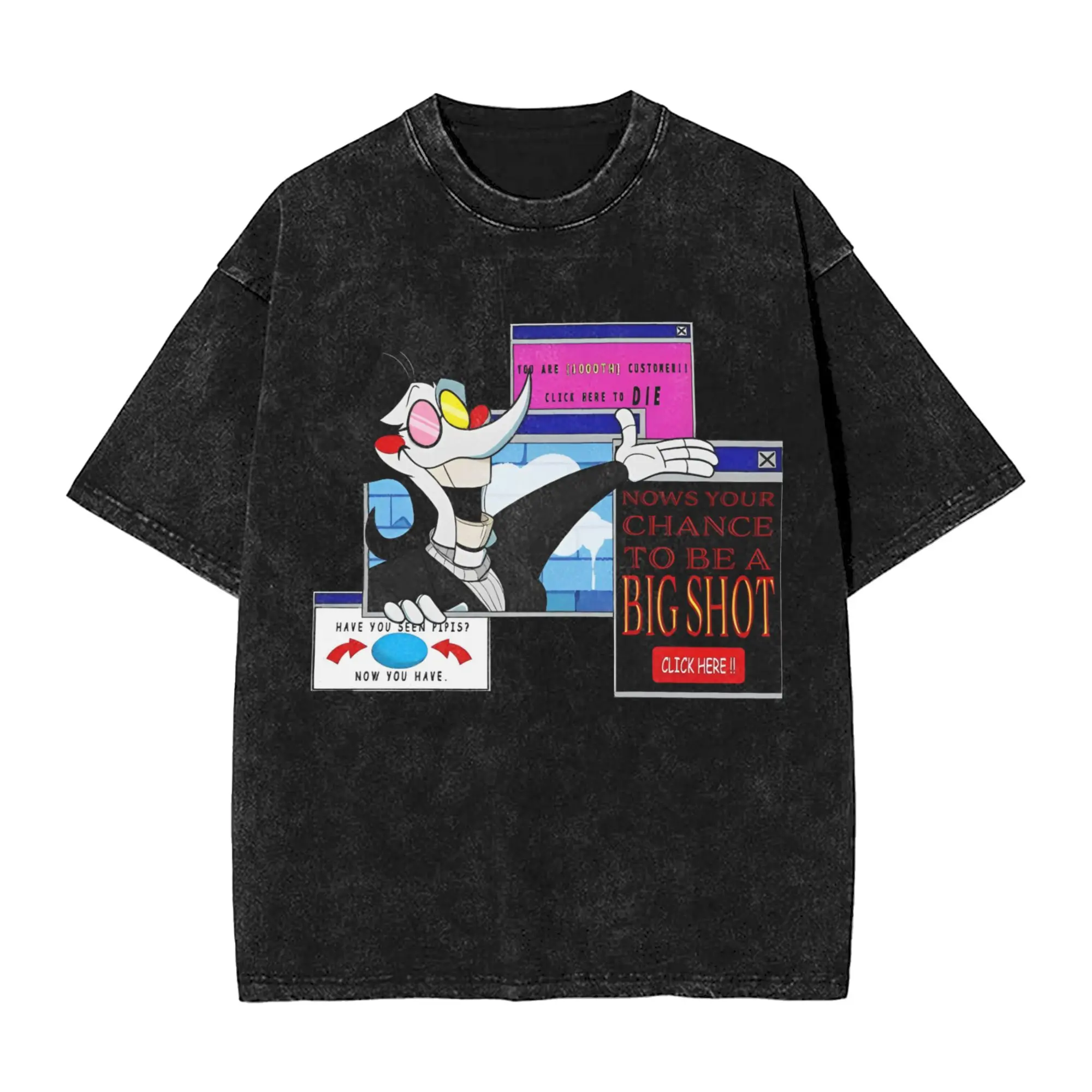 Deltarune NUMBER 1 RATED DESIGN T Shirt Washed Short Sleeve T-Shirts for Men Women Tops Streetwear Graphic Printed Tee Shirt