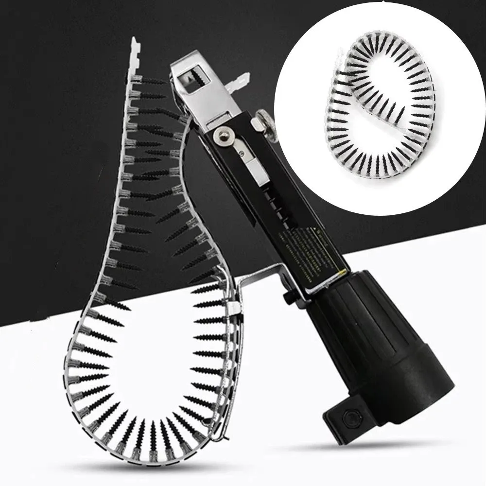 1000Pcs Cross Slot Chain Screws Plastic Strip Strip Screws Wall Screws Woodworking Collated Screws Chain Nail Adapter