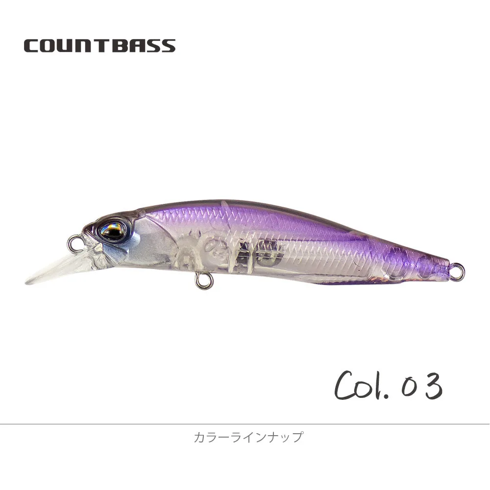 COUNTBASS Minnow 63 mm 5 g (2,48 Zoll 0,18 Unzen) langsam sinkender Shad-Angel-Wobbler aus Kunststoff, Barsch, Leurre-Angler-Köder – Detail 13