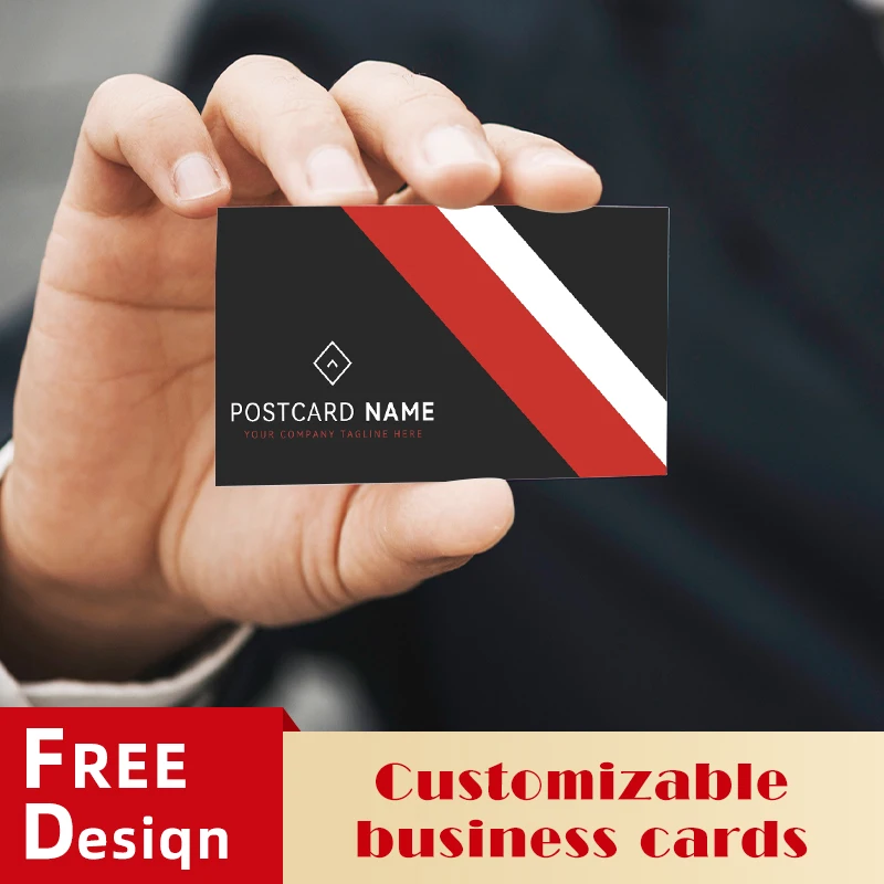 100pcs Business Cards Custom Logo Personalized Matte Waterproof Rounded Corners Name Card Printing Custom Logo Thank You Cards