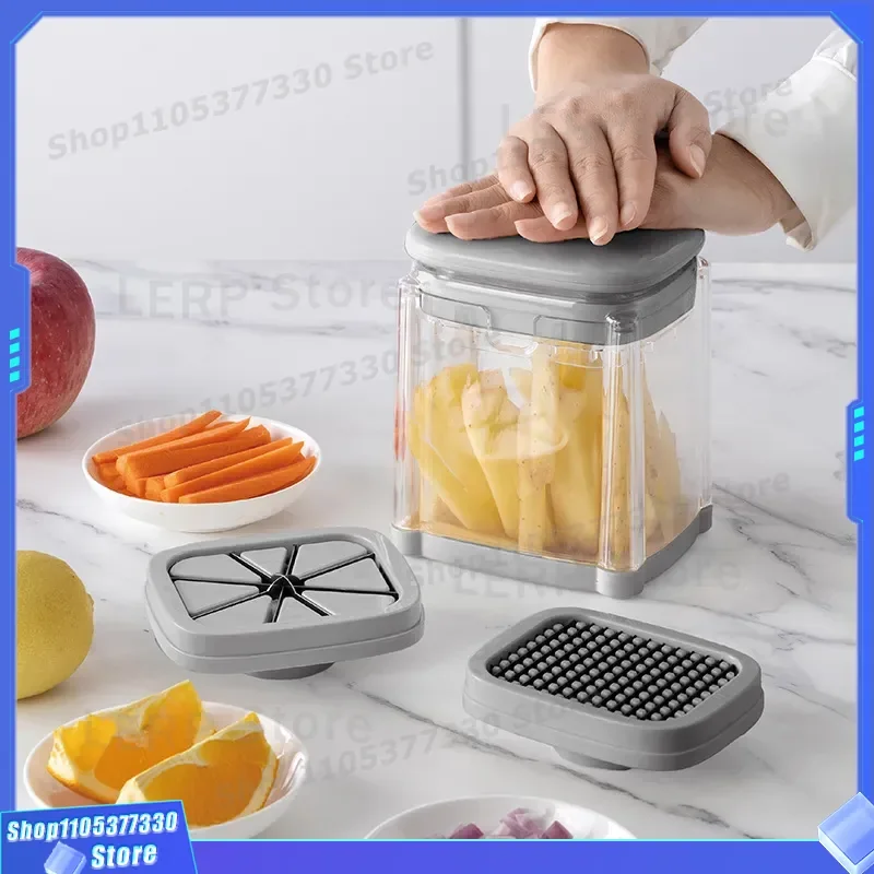 Multifunctional Vegetable Chopper Slicer for Home Kitchen French Fry Cutter Tomato Lemon Divider Tool Manual Press Device