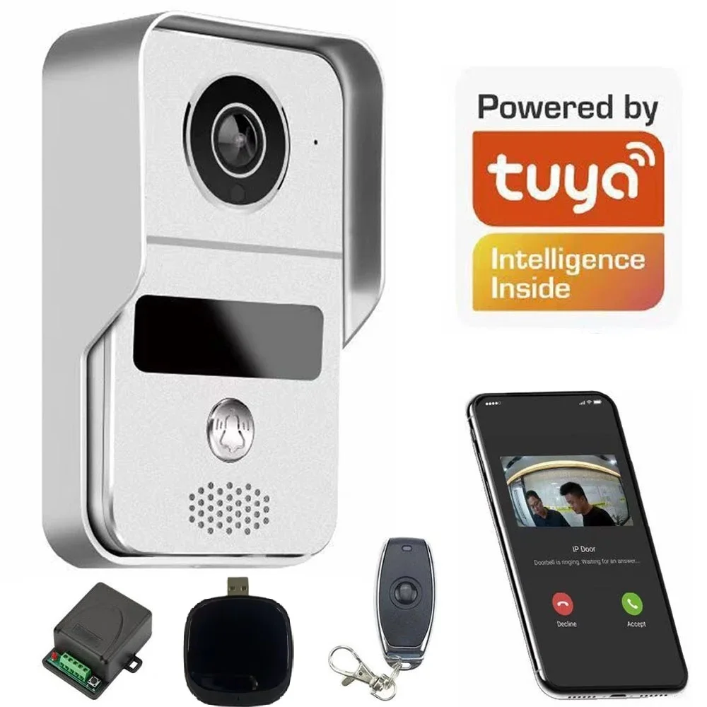 

IP-видеодомофон Tuya с поддержкой Wi-Fi и ИК-сигнализацией, 1080P