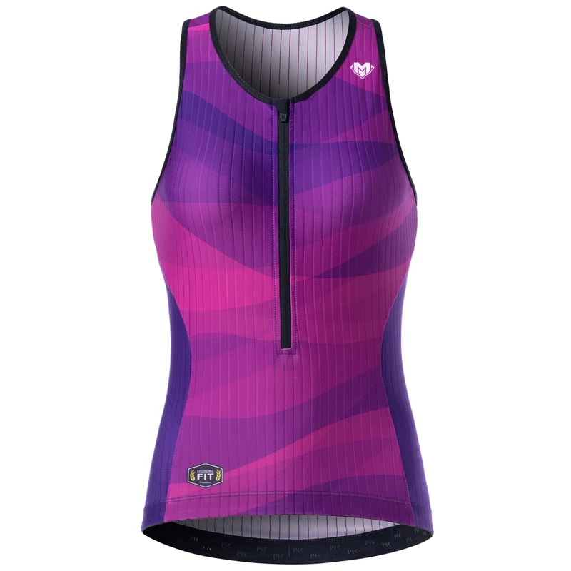 

Women Tri Top Aerodynamic Tri Jersey Quick Dry Lightweight Aero Compression with Front Zipper MY KILOMETRE