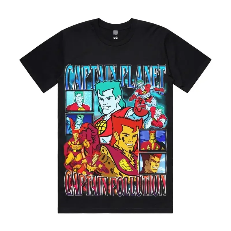 Captain Planet Pollution T Shirt