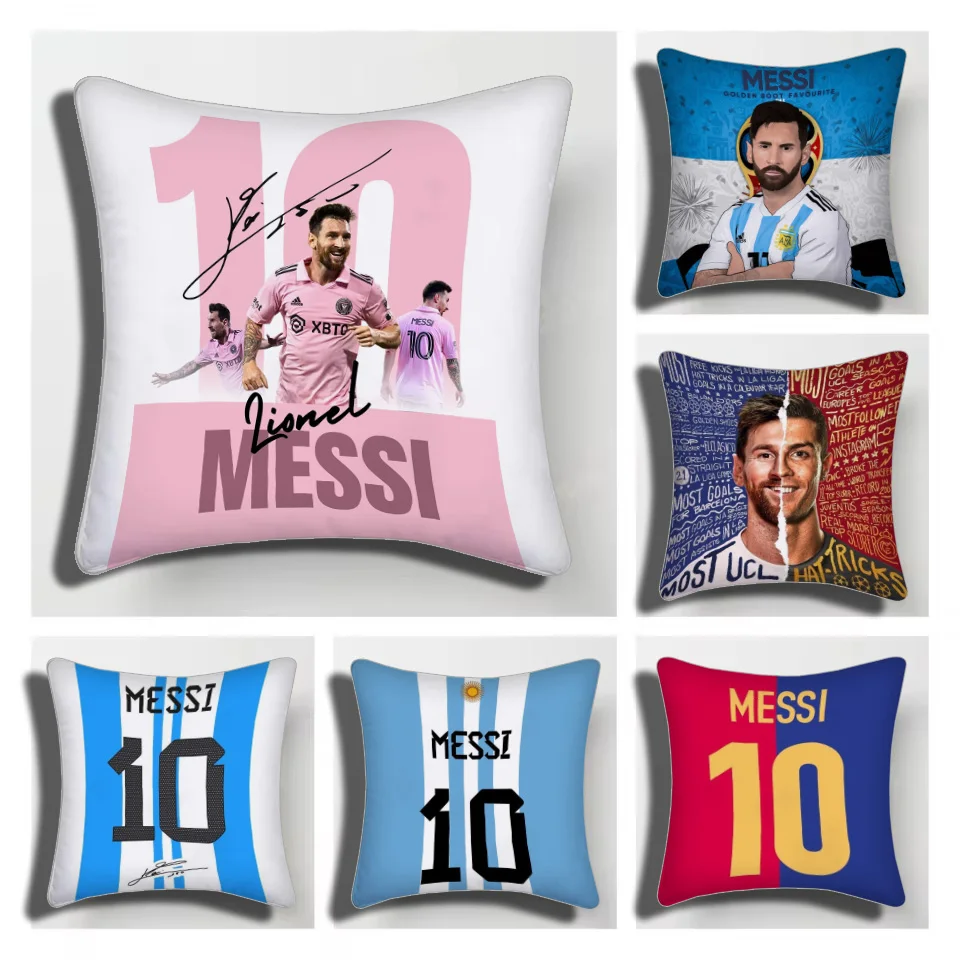 Funda de cojín Lionel Andrés Messi para fundas de almohada, fundas de almohada decorativas, cojines de cama, funda de almohada de 40x40, cojines para sofá y coche