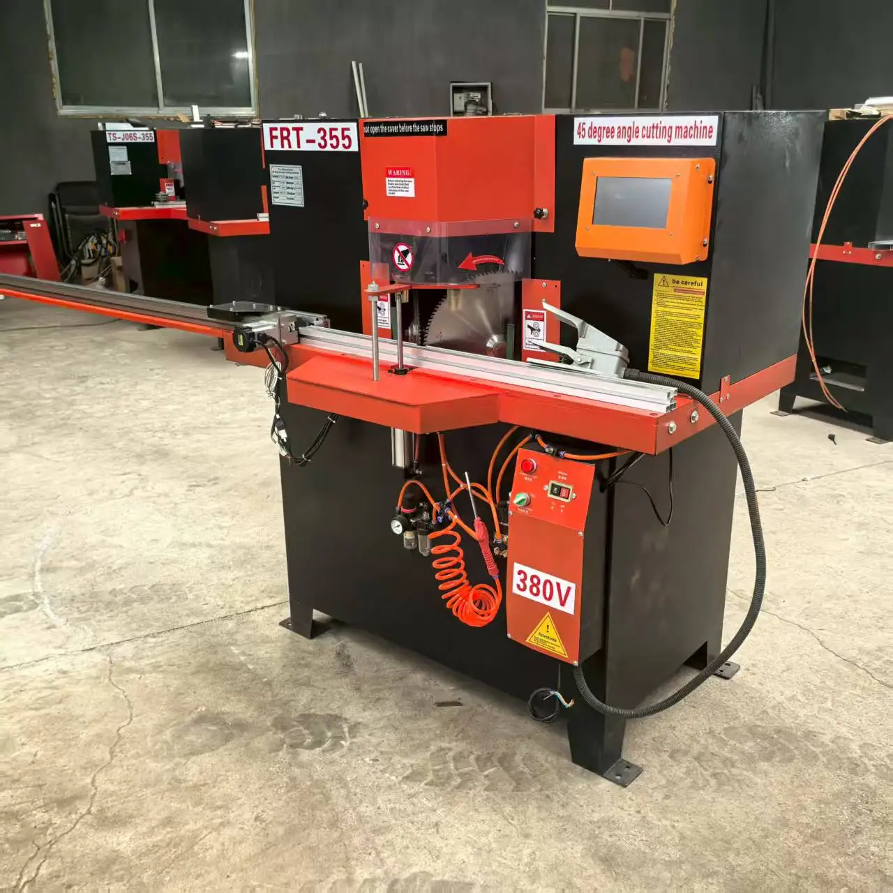 Digital Measure Double Saw Wood Aluminum Moulding Cutting Machine 45 Degree Double Miter Saw Cut Machine