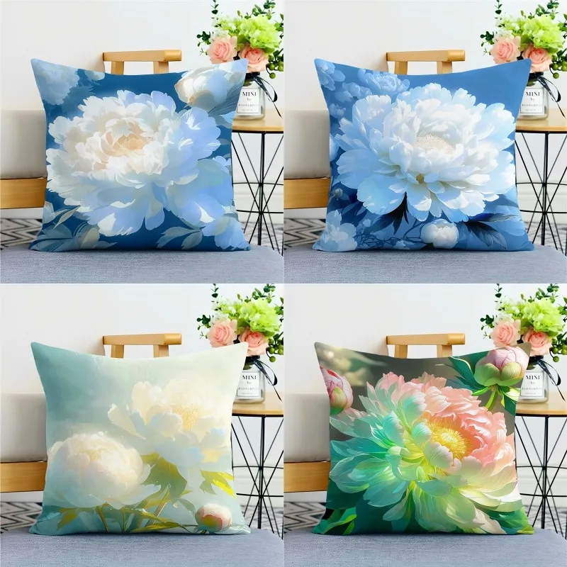 

Beautiful Flower Pillowcase Dormitory Decoration Office Living Room Home Pillowcase