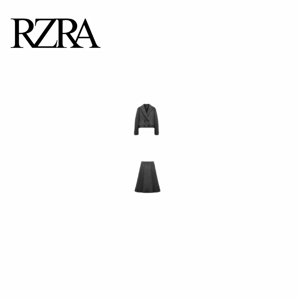 

Women's new autumn and winter collection: diagonal suit jacket casual temperament MIDI midi skirt set