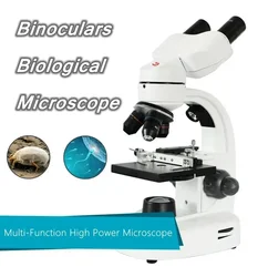 40X 100X 400X Professional Binocular Biological Microscope with Built-in Adjustable LED Light Tools Microscopio Biological Tools