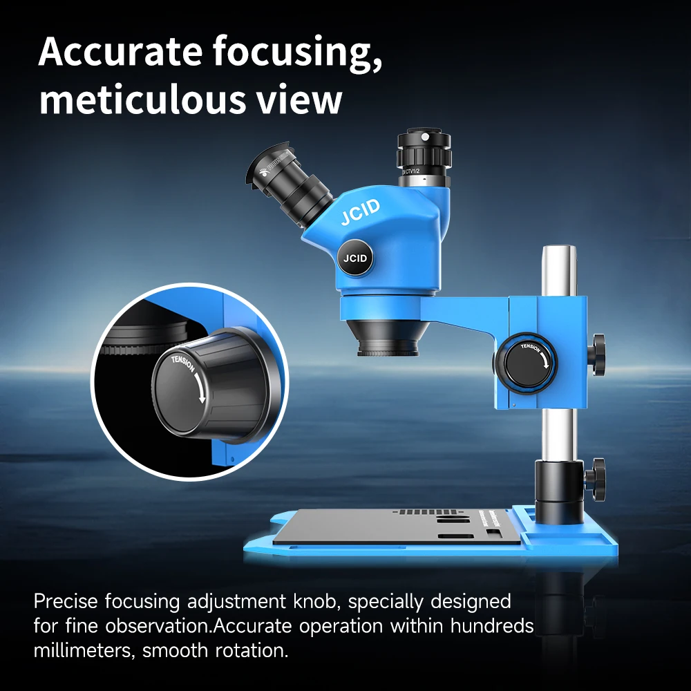 JCID-M3750A Trinoculaire Stereo Microscoop 7-50X Keer Continue Zoom voor Mobiele Telefoon Moederbord BGA Reparatie Controleren Tool