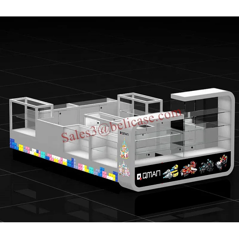 custom，Hot Sale Jewelry Kiosk Wooden Display Showcase Shopping Mall Perfume Kiosk Custom Kiosk for Product Display