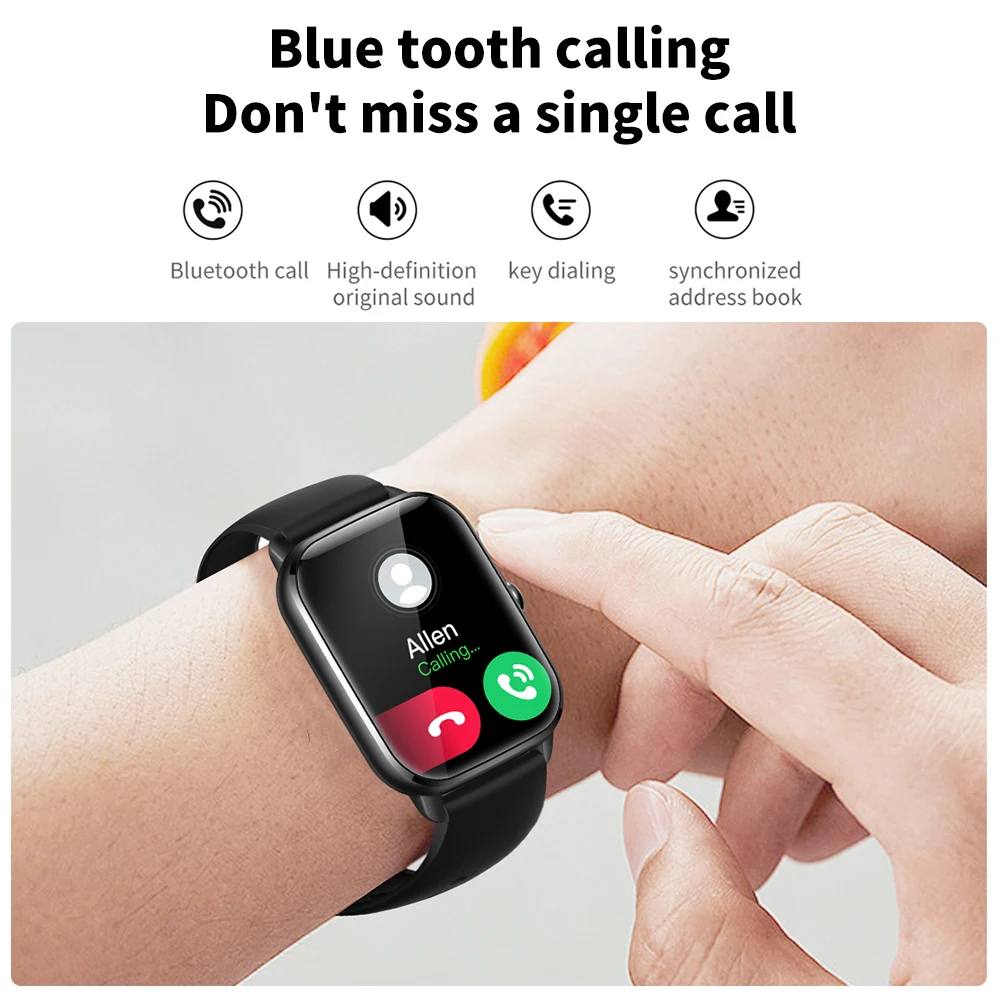 Музыкальные спортивные умные часы для фитнеса 1,9 дюйма, мужские умные часы с синим зубом и вызовом, водонепроницаемый браслет, голосовой помощник, женские умные часы