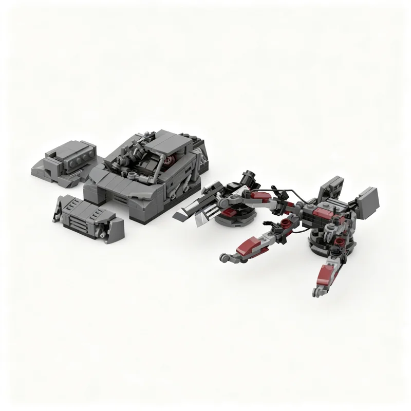 517pcs MOC Creator crossout Rouge Mind unofficial Model Christmas Gift Shelf Accent And Creative Home Decor DIY