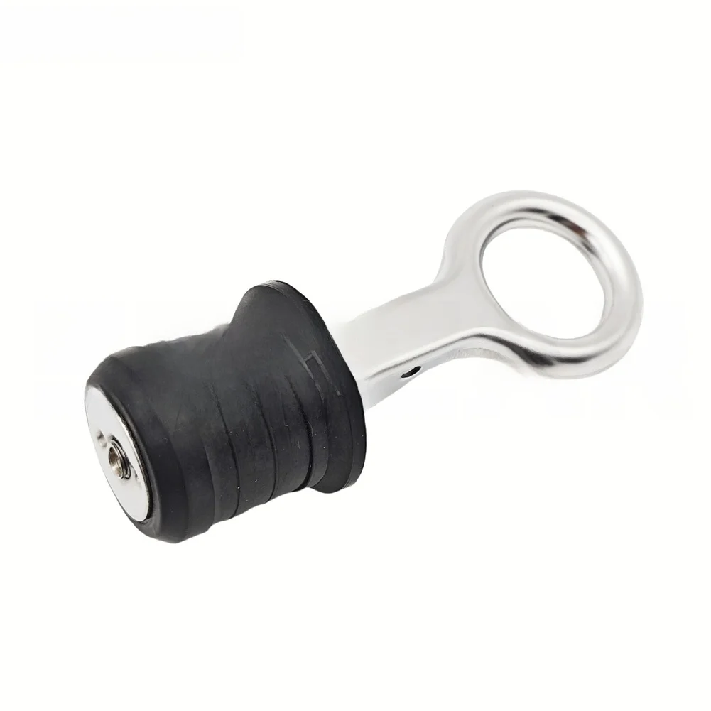 Water Resistant Stainless Steel Drain Stopper with Expandable Rubber Seal for 1 1/4 Inch Boat and Yacht Drains