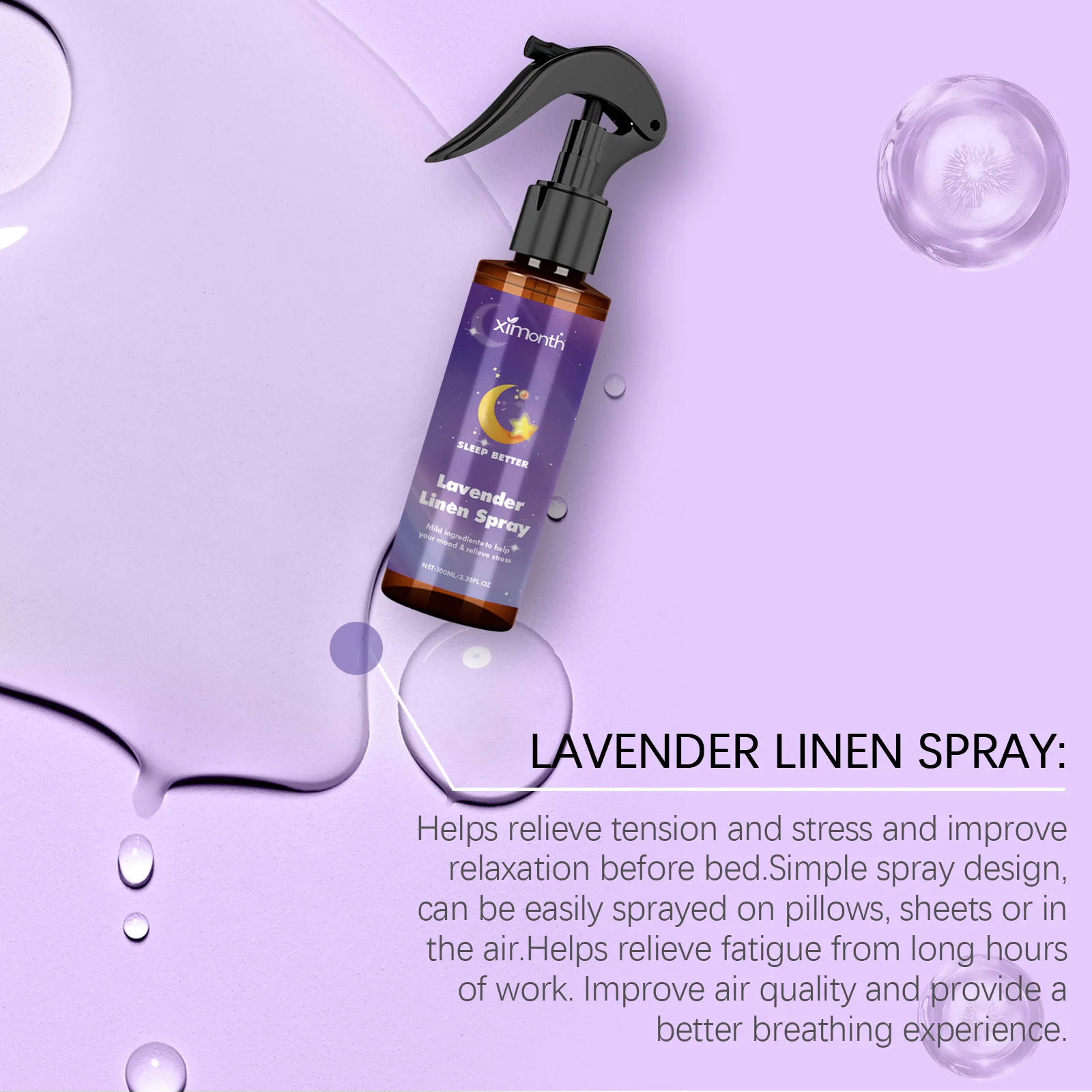 Sleep Spray Relieve Tension Stress And Fatigue Soothing Muscle Body Relaxation Help You Fall Asleep Faster Improve Sleep Quality