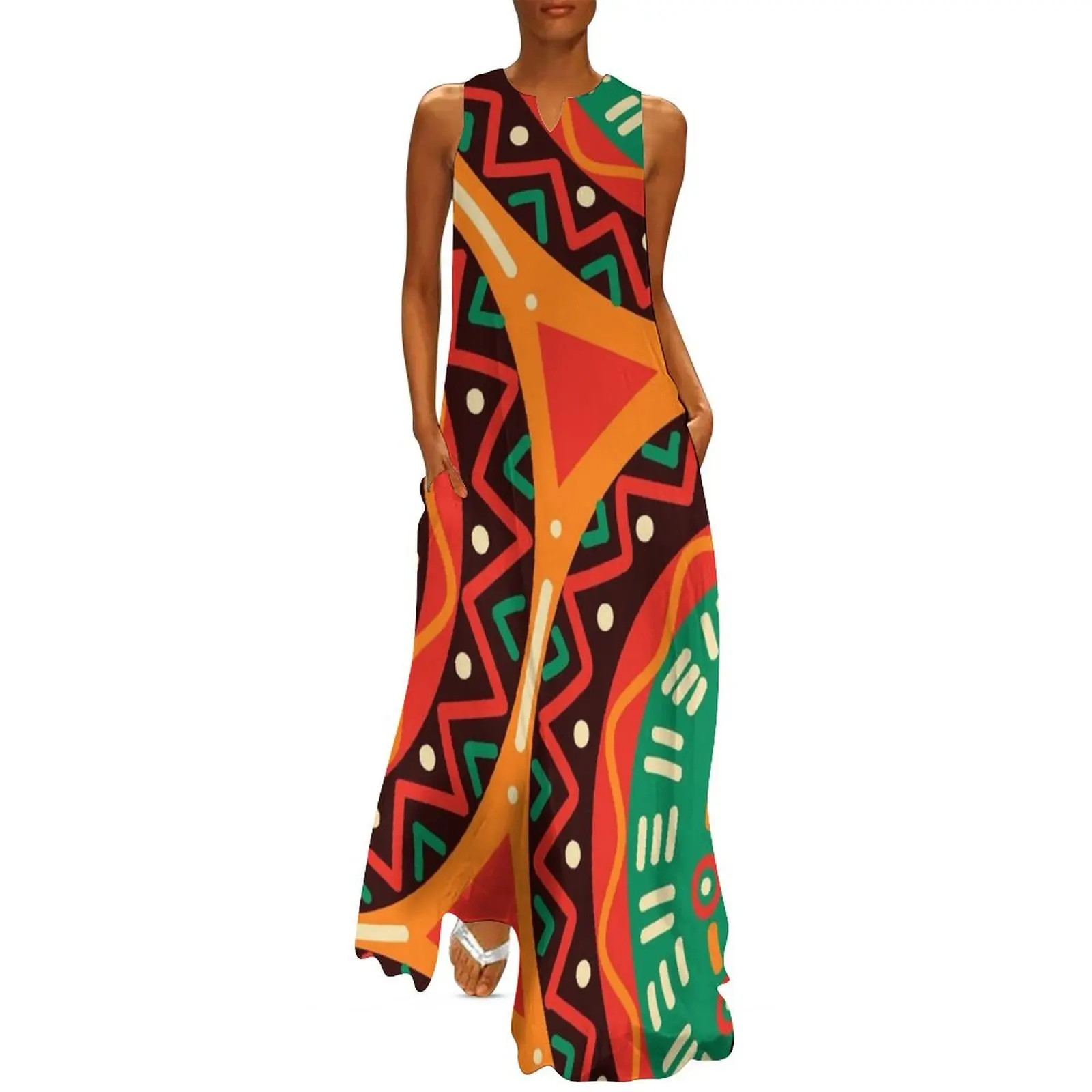 African Kente Graphic Long Dress summer women's dress 2025 Woman fashion elegant chic wedding evening dresses Dress