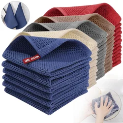 Waffle Weave Dish Cloths for Washing Dishes Honeycomb Kitchen Dish Rags, Absorbent Cleaning Cloth Quick Drying Kitchen Towels