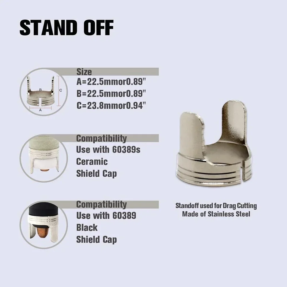 

Plasma Cutting Torch Tips Electrode Shield Cap Compatible With Various Plasma Cutting Flashlights Long Lasting