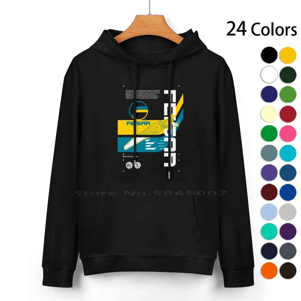 

Wipeout 2049-Feisar-Coverart Pure Cotton Hoodie Sweater 24 Colors Wipeout 2049 Feisar Prototype Ship Fighter Ps4 Version