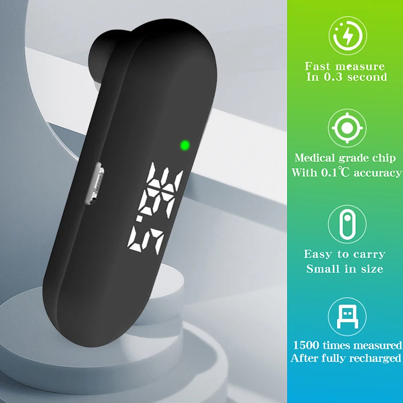 Rechargeable Digital Forehead Thermometer LCD Non-contact Infrared Thermometer Temperature Measurement Temperature Gun