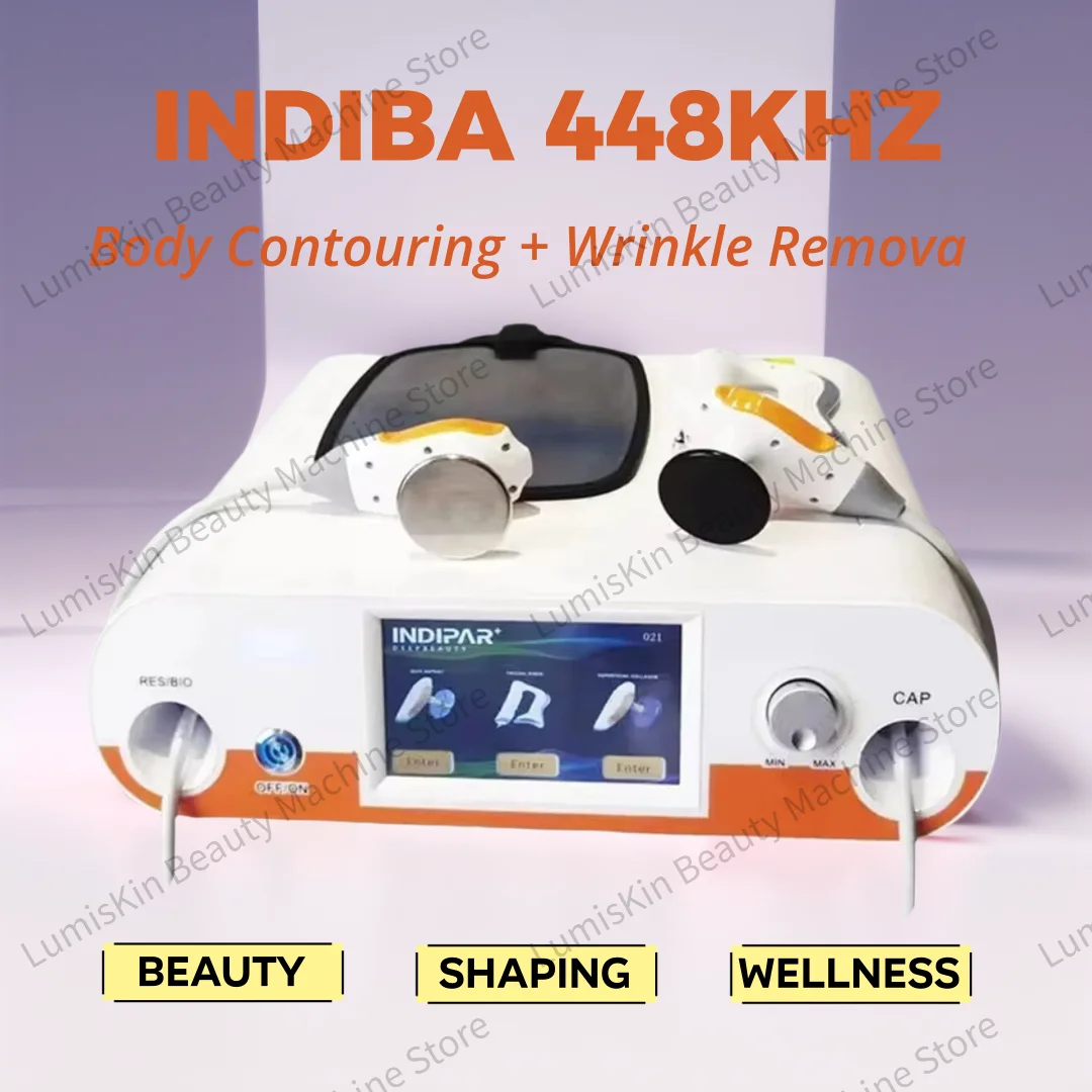 INDIBA 448Khz CET RET RF Portable Slimming Machine Tecar Therapy Pain Relief Fat Reduction Skin Rejuvenation