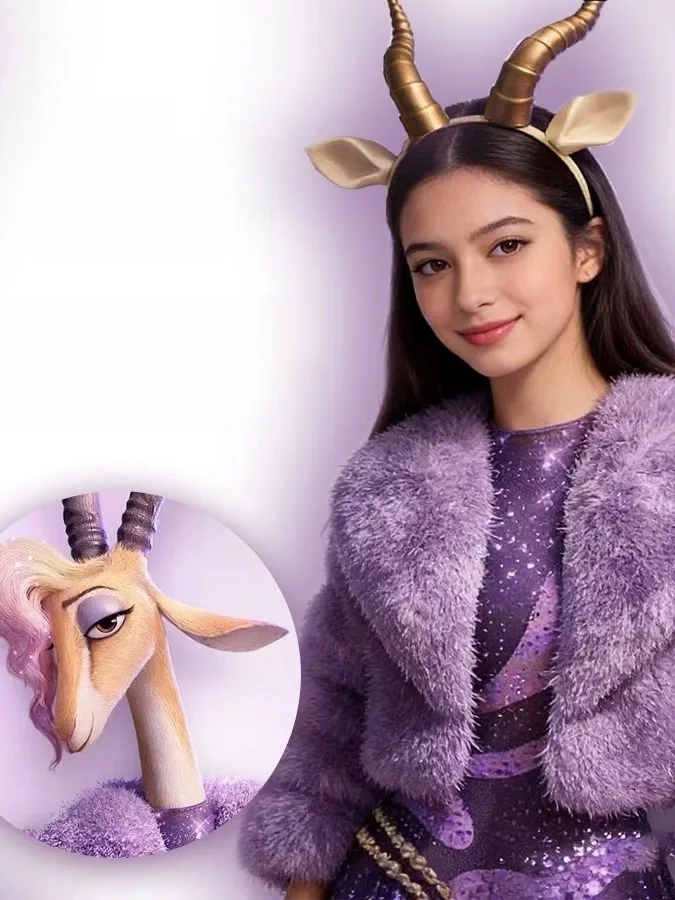 愛らしいヤギの角のパフォーマンス小道具イヤホンオリジナルデザインヘアアクセサリー女性用かわいいかわいいアニマルシティコスプレ