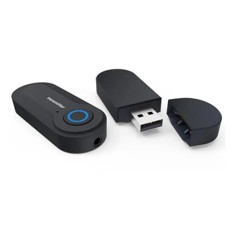 3.5MM  Bluetooth Transmitter Audio Adapter Wireless Stereo PC TV Headphones Plug Play Stable Connection Long Transmission Range