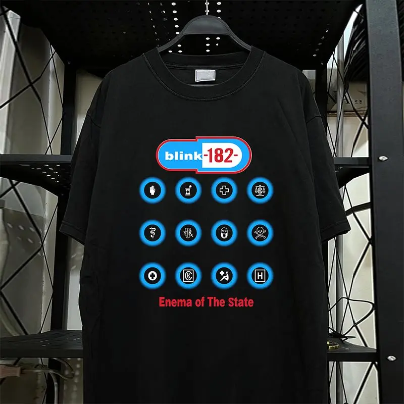 

Band American Cotton Printed Short-sleeved T-shirt Vibe Ruffian Handsome Retro Half-sleeved