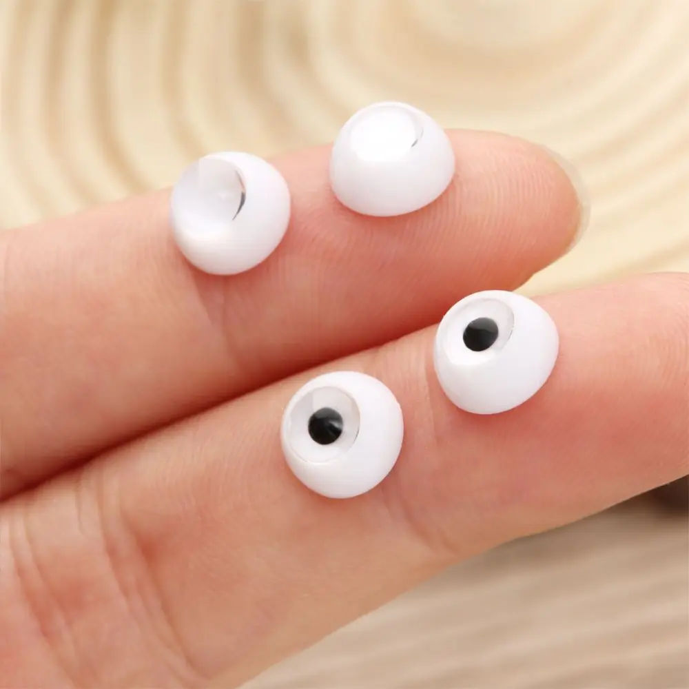 1Set 8~26mm Half Round Acrylic Doll Eyes Eyeball High Quality DIY Sticking Mud Clay Doll Safety Eyes Toy Accessories