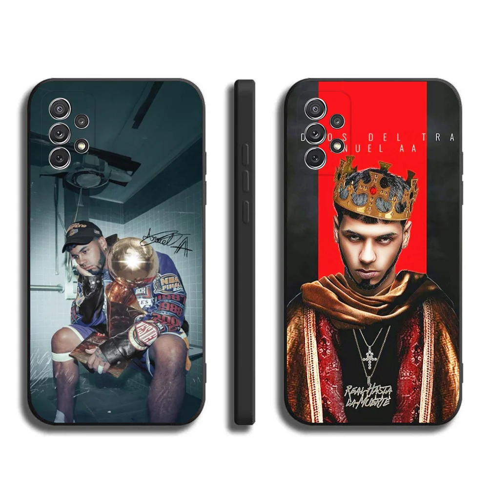 

A-Anuel AA Rappers Phone Case Phone Case for Samsung Galaxy A13,A21s,A22,A31,A32,A52,A53,A71,A80,A91, Soft Black Cover