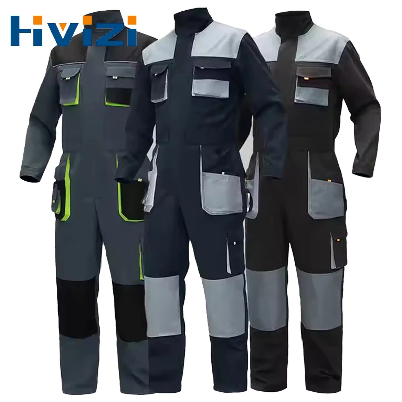 

Work Coveralls for Men Multi Pockets Working Coveralls Welding Suit Car Repair Workshop Uniforms Mechanic