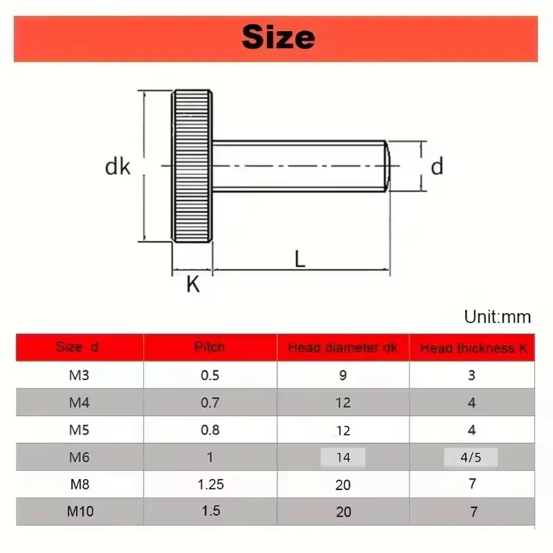 GB835 Brass Knurled Flat Head Hand Screw M3 ~ M10 Pure Copper Big Head Knurled Hand Screw Length 4 ~ 40 mm